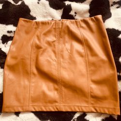 Beige/Brown Skirt, Size Large, Brand Shinestar