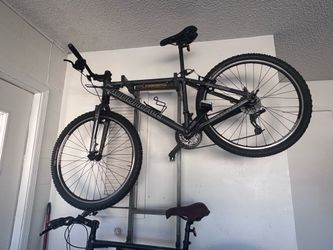 Two bikes with bike rack