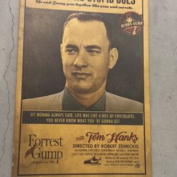 Forrest Gump 40 x 26 Large Canvas 