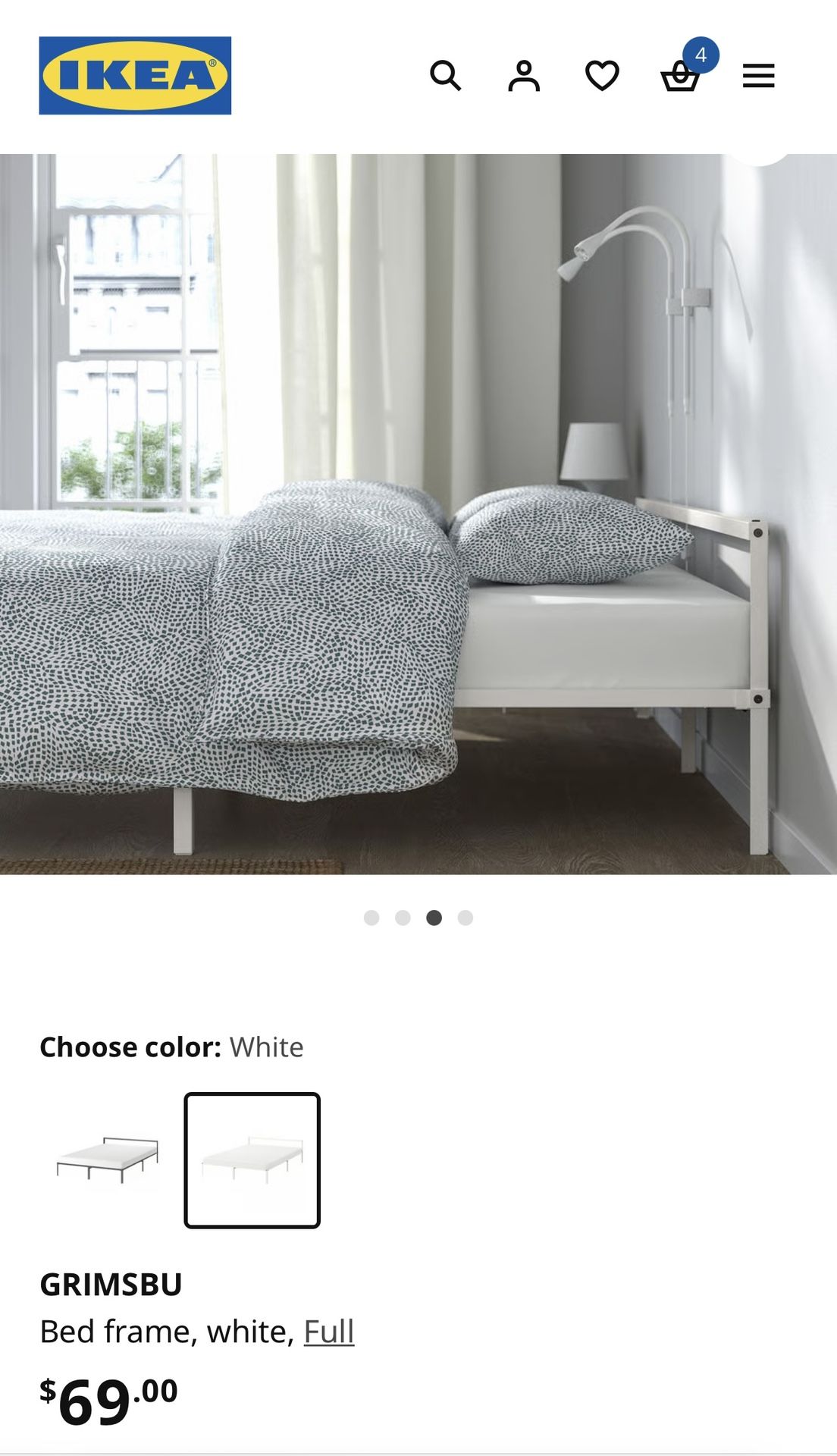 Grimsbu Metal Bed Frame 