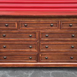 SOLID WOOD DRESSER WITH 9 DRAWERS - delivery is negotiable