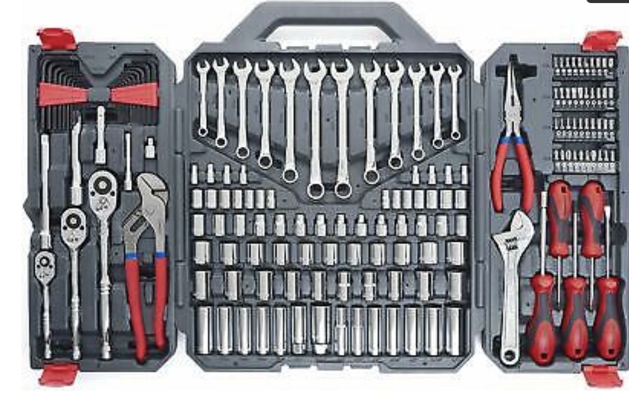 10/CRESCENT 170 PIECE GENERAL PURPOSE TOOL SET CLOSED CASE GARAGE SHOP HOME TOOLS