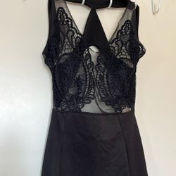 Vestido Oscuro De Fiesta Medida S