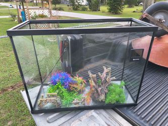 Large glass aquarium tank pet animal fish reptile snake 12 3/8" deep 22 3/4" tall 30 1/8" long