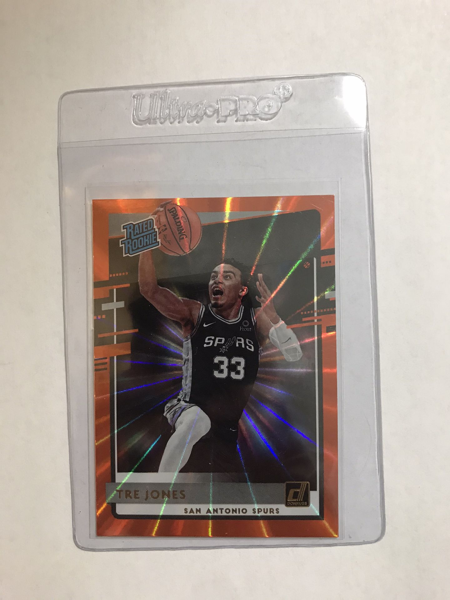 Donruss Tre Jones Orange Lazer
