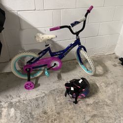 Huffy 16-inch girls bike with training wheels With Accessories 