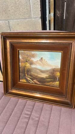 Vintage P Lawrence Framed Landscape Oil Painting