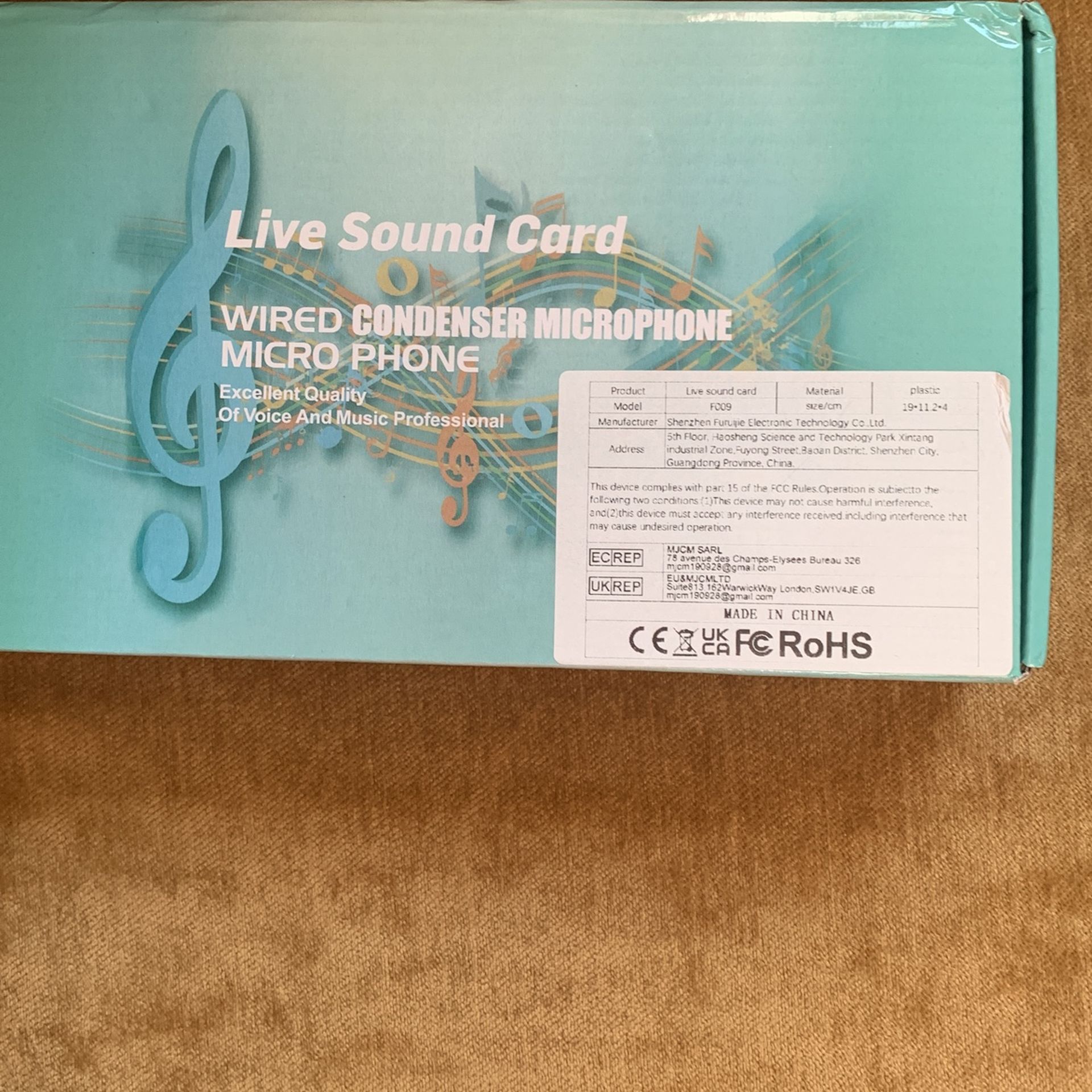  RGB Live Sound Card.   Model F009