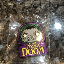 Funko Marvel Collector Corps Doctor Doom Pin. Size 1 1/2 Inches. Brand new in original packaging never opened. Has been on display in a cabinet wit