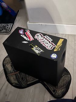 Two subwoofers and sound bar