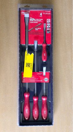 NEW Milwaukee 4-Piece Heavy-Duty Pry Bar Set – Sealed! 48-22-9214