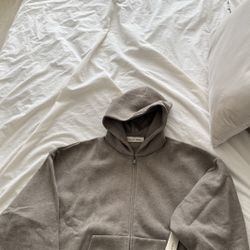 Fear of God ESSENTIALS Homestead Heather Classic Fleece Zip Up Hoodie