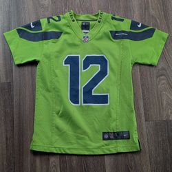 Seattle Seahawks  FAN 12th Man Nike On Field Jersey Youth Sz S  Green(Defect)