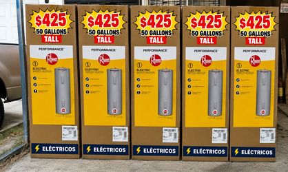 New electric 50 gallons NEVER OPEN $425 each