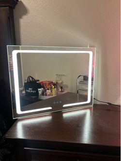LED Lighted Vanity Mirror – 3 Color Modes & Adjustable Brightness