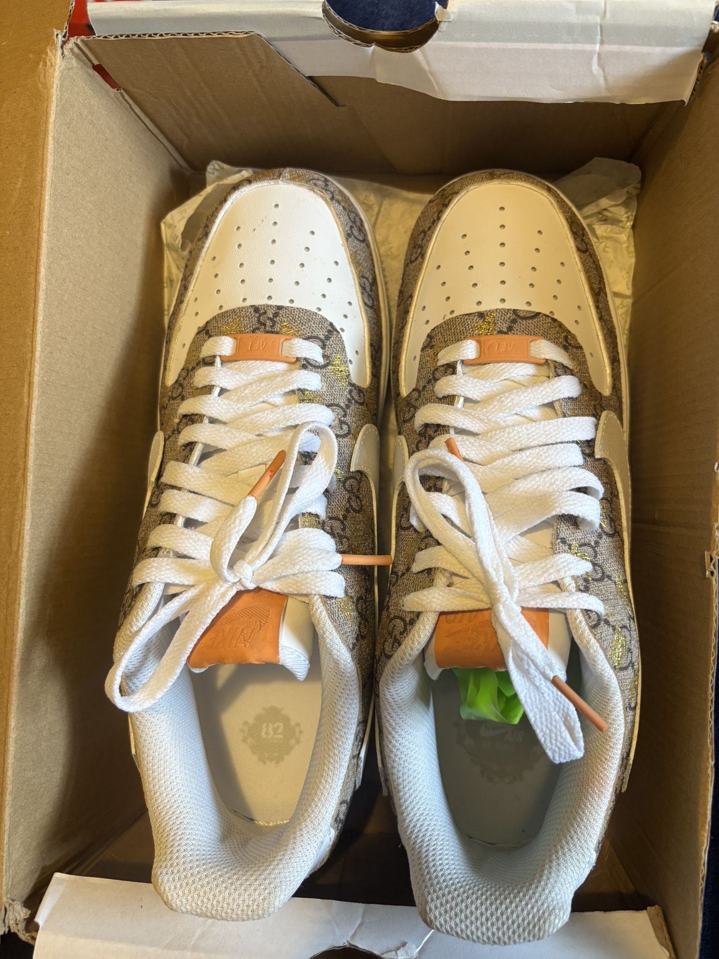 Custome made Gucci Air Force 1s