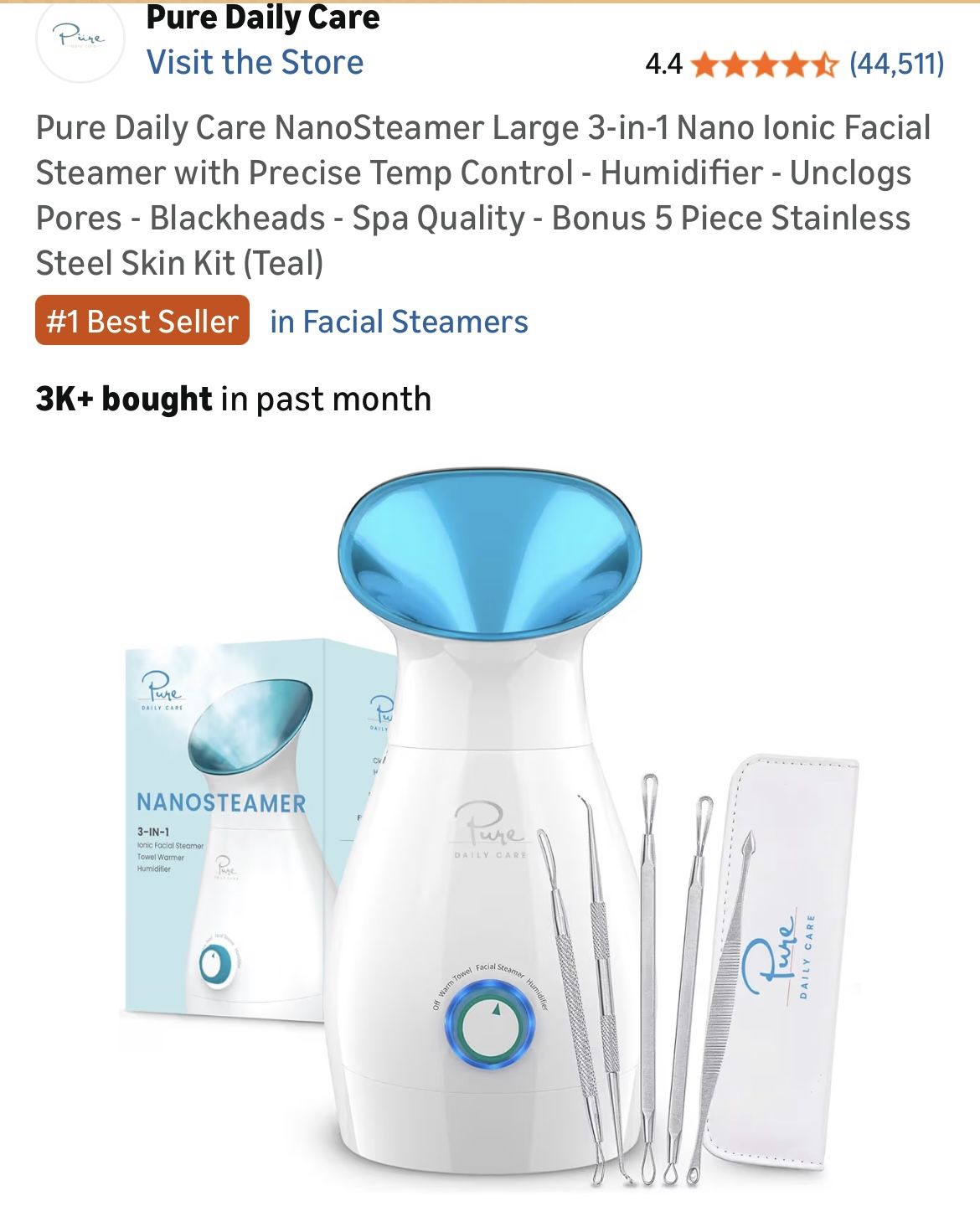 Pure nano Face Steamer
