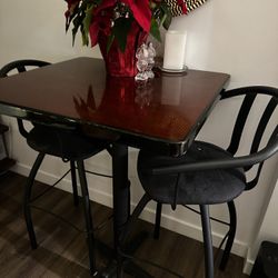 Bar Table And Swivel Chairs For Sale