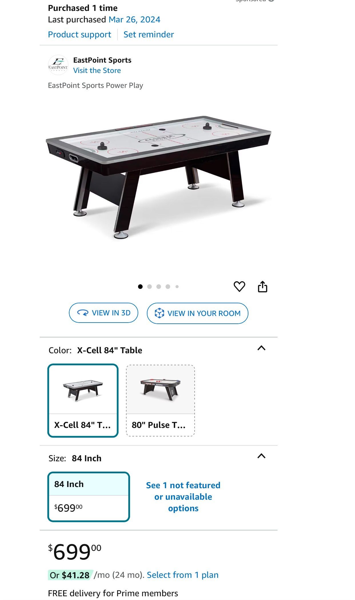 Air Hockey Table - Almost New Condition