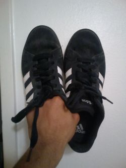 Adidas Black Suede Low-Top Sneakers