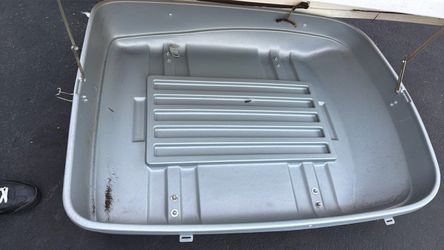 White & Silver Rooftop Cargo Carrier Box