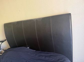 Leather queen, bed frame