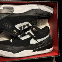 Jordan 3 Retro Tinker Black Cement Gold Size 11.5