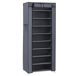 9-Tier Shoe Tower Rack with Cover