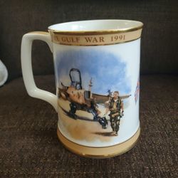 Vintage Limited Edition #1403 Royal Doulton Bone China Mug/Tankard Gulf War 1991 Artist Geoff Hunt
