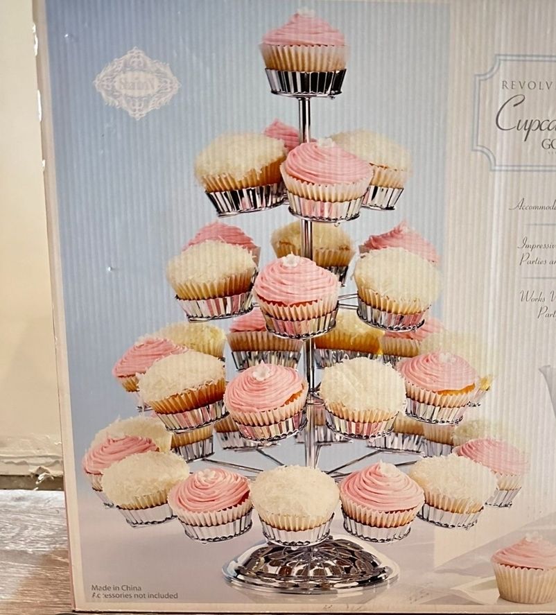 Godinger Revolving 5 Tier Cupcake Stand holds 35 cc