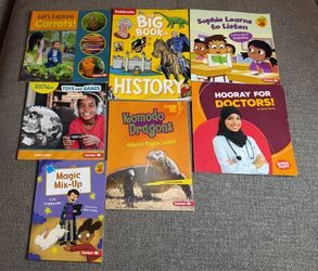Educational Children’s Book Lot Lerner Early Reader History PB x7