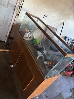 Aquarium tank with storage