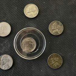 Buffalo Nickel-War Time Nickels 35% Silver & Others