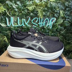 ASICS Gel-Nimbus 27 Sneaker In Black/Lake Gray Men's Size 11 1011B958-002)