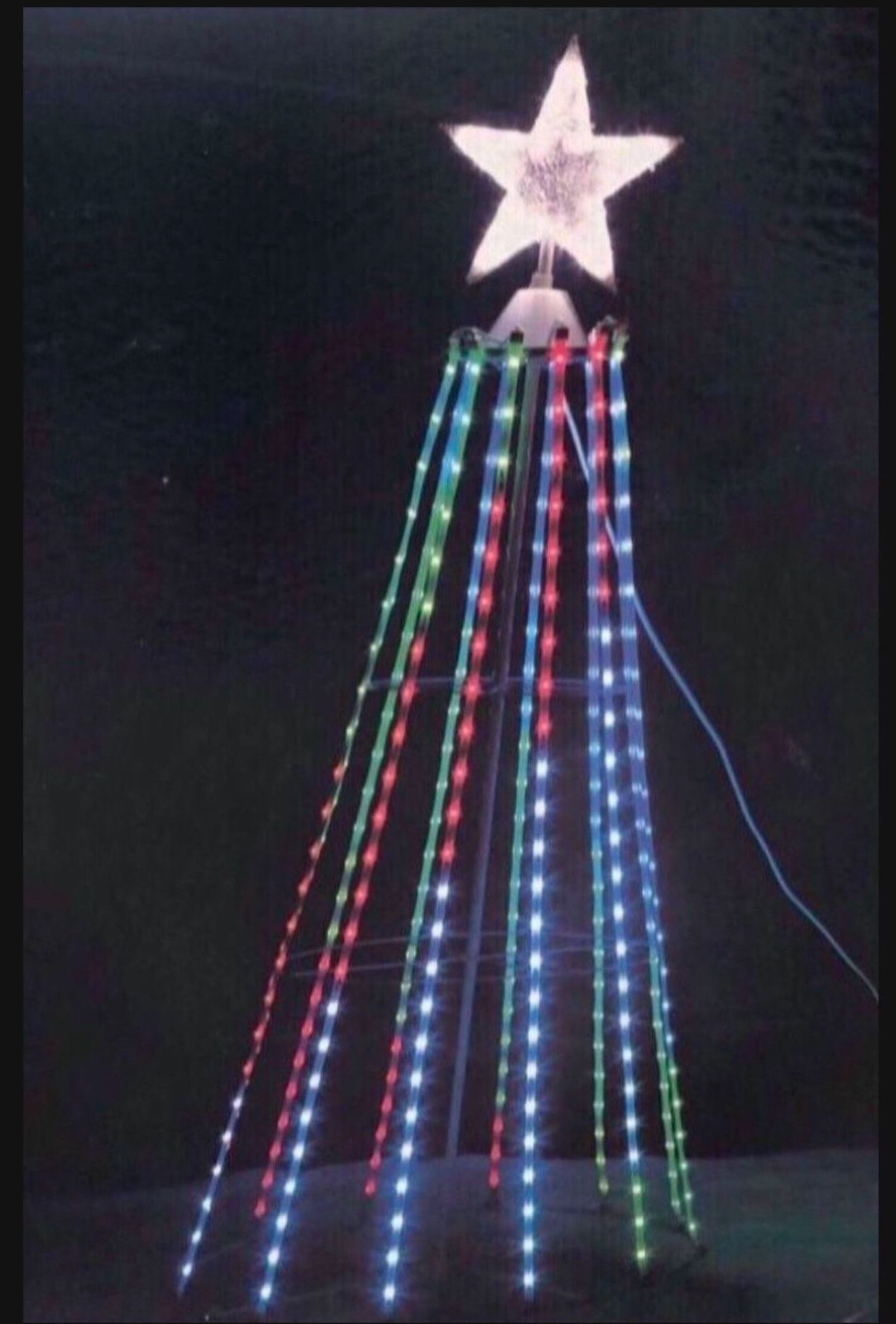 6 Foot Flat RGB Color Changing Cone Christmas Tree for indoor or outdoor for Christmas 🎄 