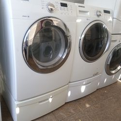 Samsung Front Load Washer And Dryer Set Both Works Good 👍