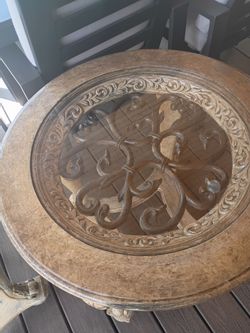 Hey beautiful end tables all wood asking 80