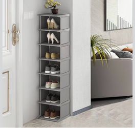 Tall Narrow 8-Tier Shoe Rack
