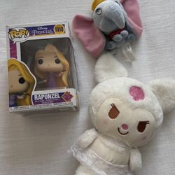 Rapunzel  Funko pop, Sanrio plushie Disney dumbo keychain plush