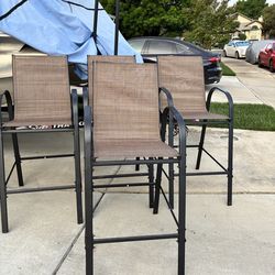 Set of 4 Outdoor Bar Stools