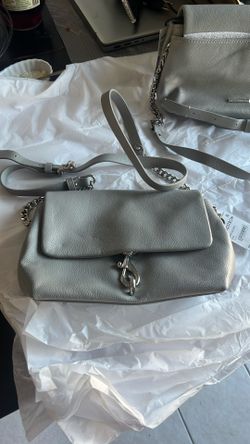 Rebecca Minkoff Dove Color Leather Genuine Lobster Clasp Crossbody Purse