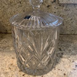 Vintage Lead Crystal Biscuit Jar. 