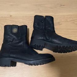 Tory Burch Black Boots with Logo - Size 7