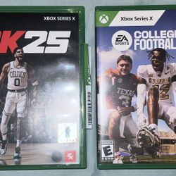 Xbox series x NBA 2k25 and College Football 25