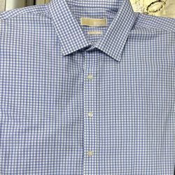 Mens Michael Kors Non-Iron Big&Tall Dress Shirt Sz 18 1/2 (36/37) 3XL