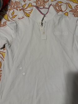 Moncler White Polo Shirt