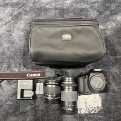 Canon EOS Rebel T6 Bundle 18-55mm & 75-300 mm Lens Kit
