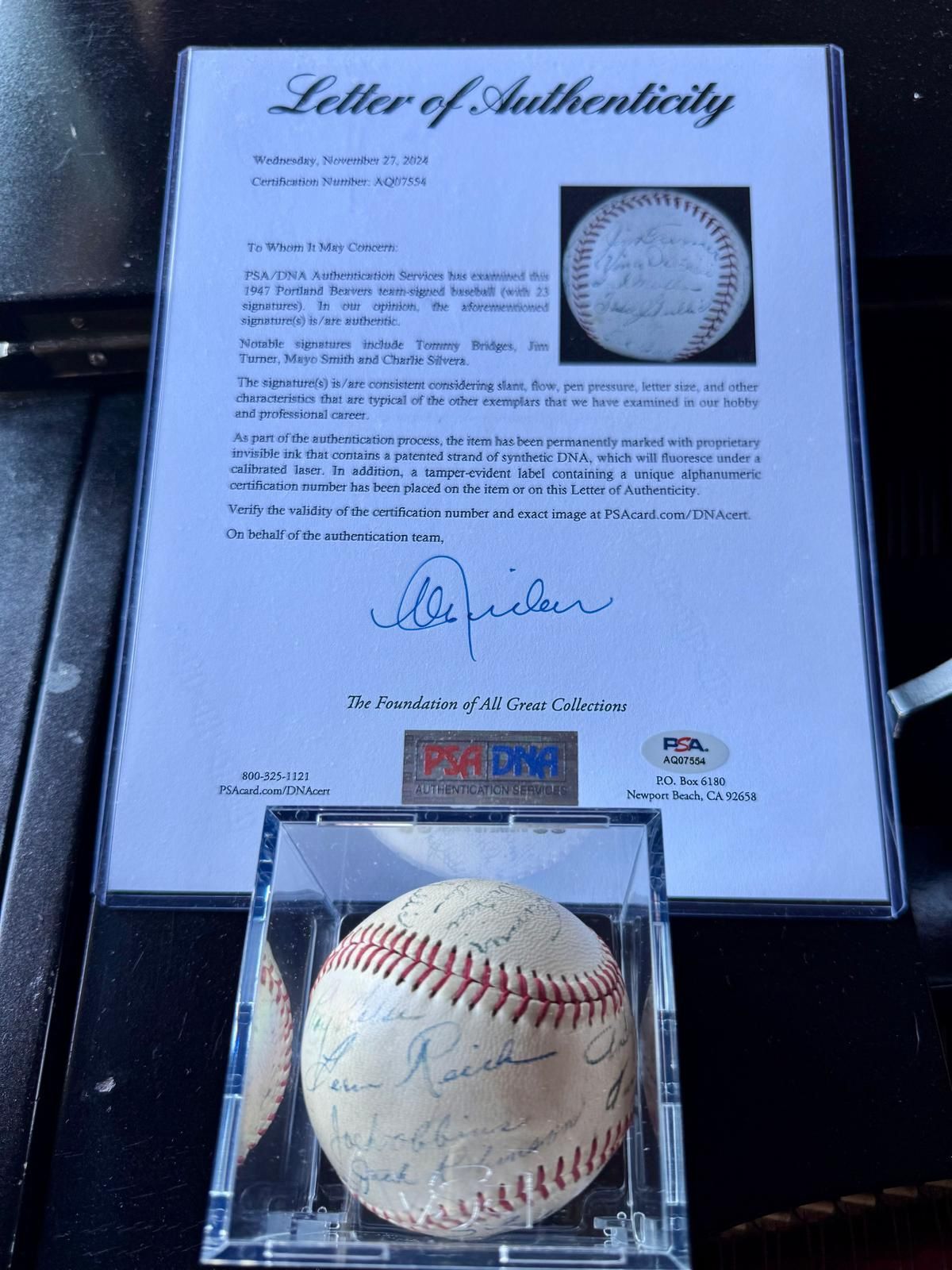 Portland Beavers Sign Baseball . AUTHENTIC.