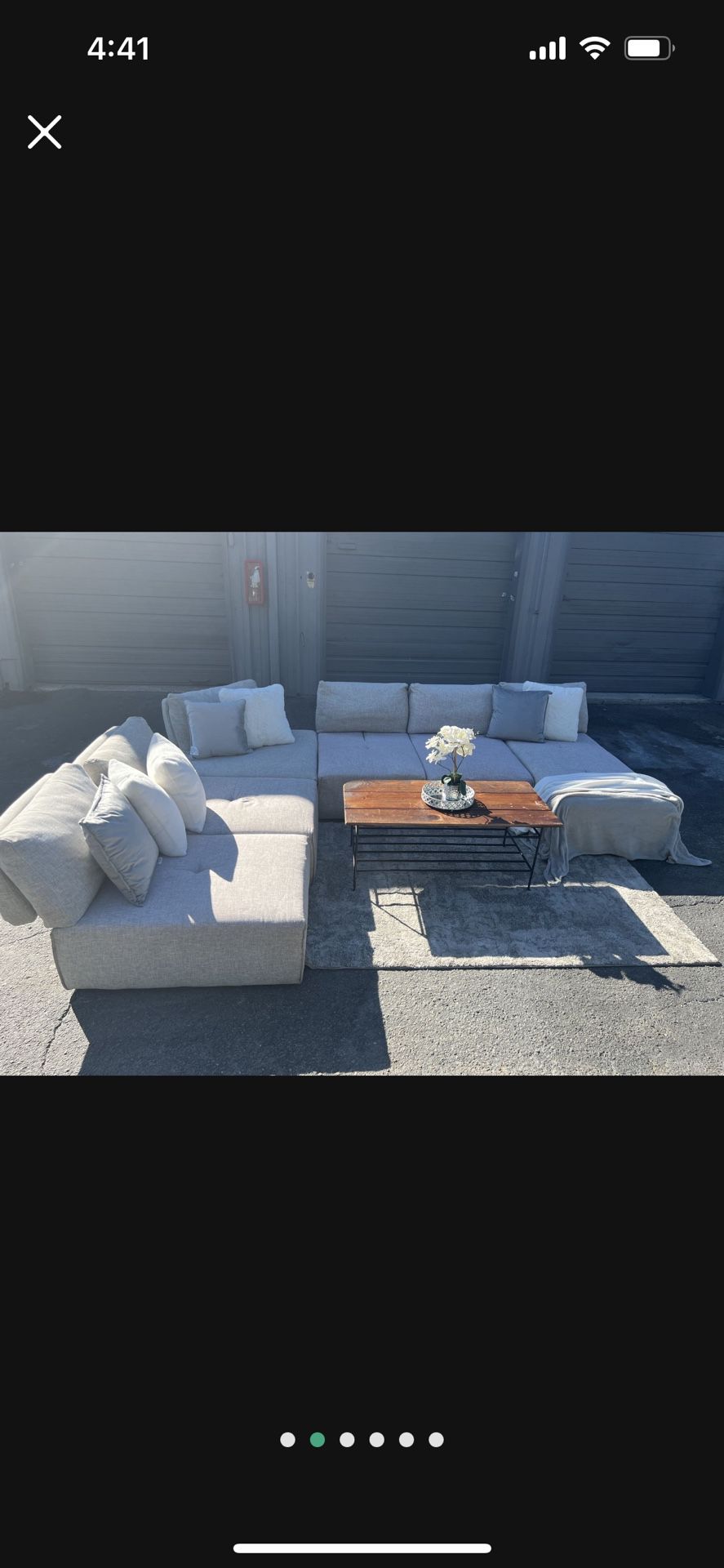 Sectional/couch/sofa, Grey, Laney Park,100x134x70,Located In Tampa