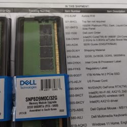 Dell 32GB /2*16 GB 5600mhz Kit $220